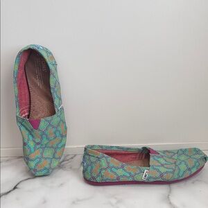 TOMS Women's Alpargata Morocco canvas slip-on flat women’s size 9